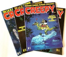 CREEPY  revue BD  lot de 6 numéros (1,2,3,4,5)  année 1970-1978  état superbe