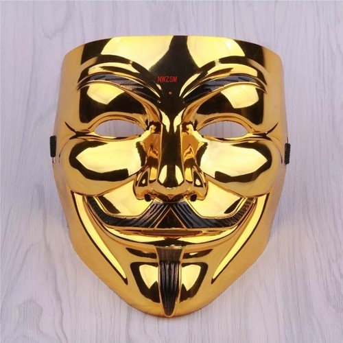 Masque anonymous doré - masque, v