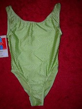 Justaucorps de danse, HAASE  Angela, vert tilleul à pois en 8 ans