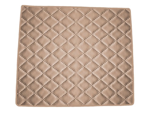 Matelassé cuir éco beige - cuir,