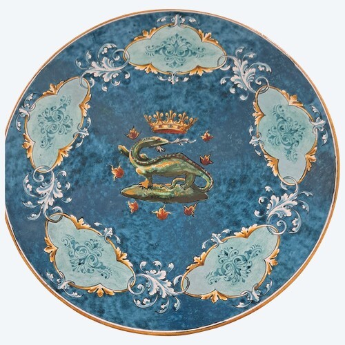 Grand plat faïence de - grand, en