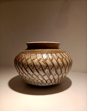 Ancien vase boule, grès