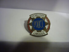 badge PINS PIN'S .. POLICE NATIONALE 4eme section LIMOGES 87
