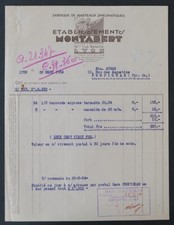 Facture 1934 LYON MARTEAUX PNEUMATIQUES MONTABERT  llustrée 43