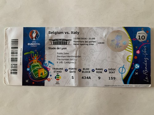 Ticket match uefa euro 2016 - ticket,