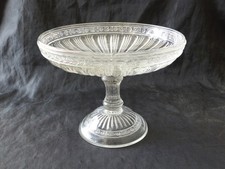 ANCIENNE COUPE COMPOTIER EN VERRE PRESSE MOULE DE MEISENTHAL