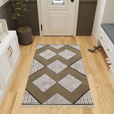 Boho Tapis Main Bloc Coton