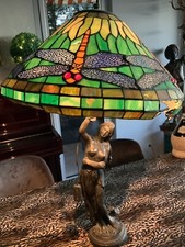 SUBLIME LAMPE INSPIRATION TIFFANY, CORPS DE LAMPE FEMME EN BRONZE
