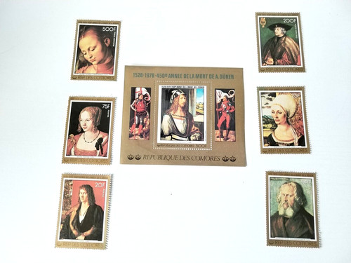 Série timbres dont bloc - 7,