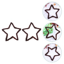2pcs Cadre en rotin Cadres Naturel Rotin Star en forme de cadres de bricolage