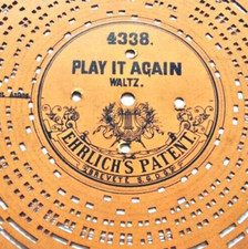 ORGAN disque Ariston organette carton disque home street organ Spieldose #0330