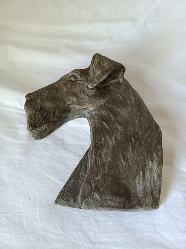 Ancien fox terrier sculpture - terrier,