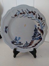 Assiette en faience de Saint Omer décor au chinois