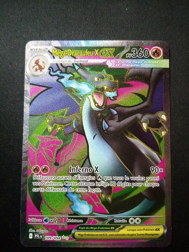 Carte pokémon méga - carte, méga-dracaufeu