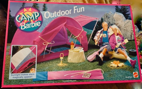 Camp barbie outdoor fun - barbie, tent