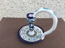 Ancien petit bougeoir en céramique / Poterie / Bougie / Bibelot / Déco