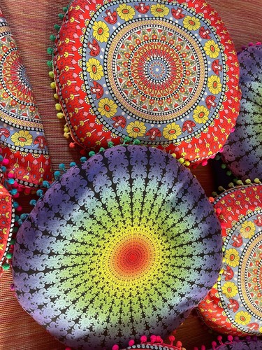 Coussins mandala rond 40 - 6,
