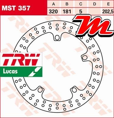 Disque frein avant trw - frein,