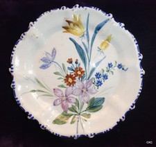 assiette faïence BATTISTA VIERO BASSANO NOVE ITALIE /n°1  tulipe