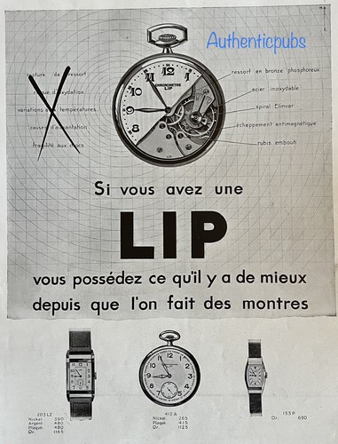 Publicite lip montre gousset - montre,