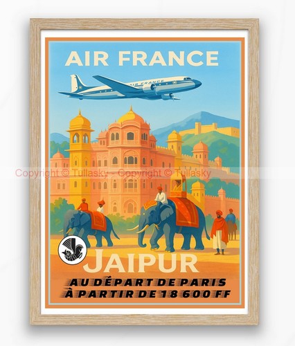 Affiche vintage air france - air,