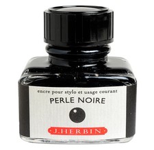 [13009T] Herbin Encre traditionnelle à stylo en flacon "D" 30ml perle noire