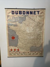 Carte de France routière murale, Dubonnet Quinquina, 1953, éch: 1:1.500.000é