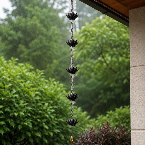 Chaîne pluie métal lotus - chaîne,