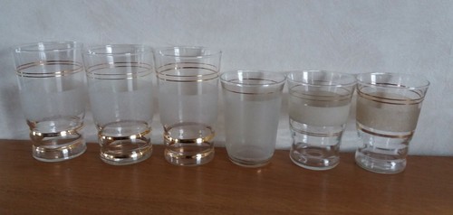 Lot verres anciens blanc - de,