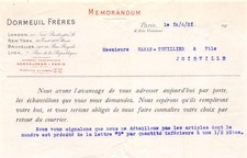 1921  DORMEUIL FRERES A PARIS
