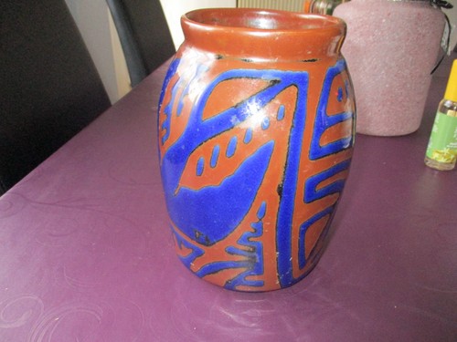 Vase grés emaillé art - art, déco