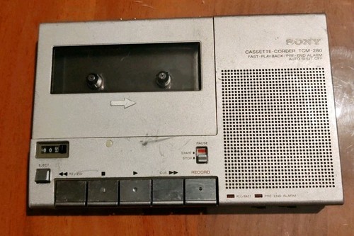 Sony tcm 280 cassette - -, cassette-corder