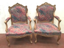 Fauteuil de style Louis XV Paire de sièges en hêtre Chaise Canapé