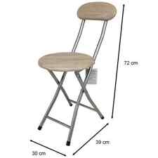 Tabouret Pliant en Bois Sombre