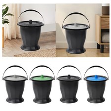 Pot de chambre avec couvercle, seau d'urinoir au lit de lit, seau de chambre à