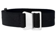 Bracelet Montre Élastique Nylon Style Marine Nationale  entre corne  20mm