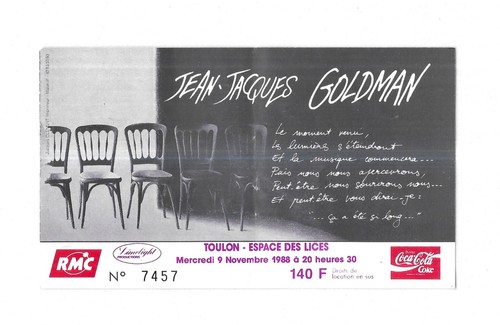 Rare ticket billet concert - concert,