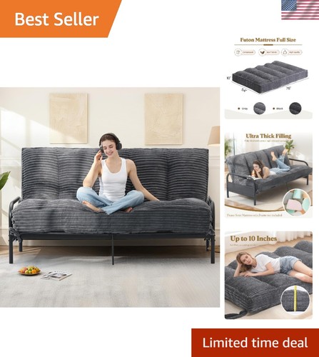 Full size futon - 10”, mattress