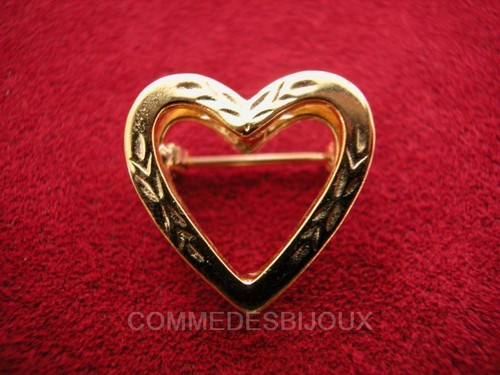 Broche coeur dédoublé - broche, dédoublé"