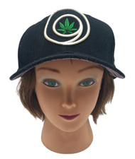 Black Woven Hemp Cap Unisex