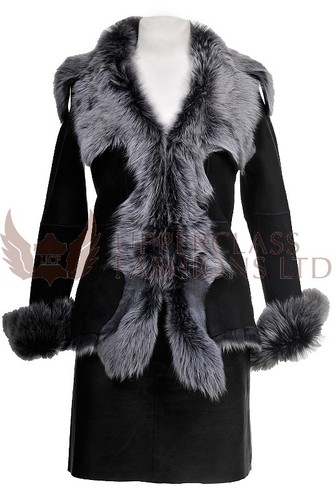 Veste cuir laine de - cuir,