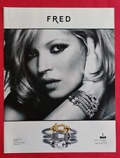 Publicité de Presse: KATE MOSS pour Bijoux FRED Paris Collection "Force 10"