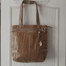 Sac à main en cuir porté épaule Patrick Blanc non lisse couleur Camel