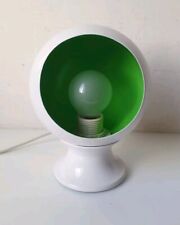 lampe table space age metal vintage ufo boule globe email blanc vert dlg eyeball