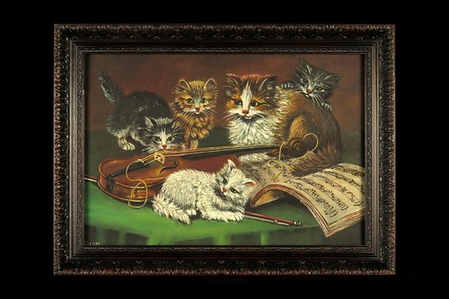 Charmante ancienne peinture - et,