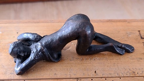 Curiosa femme nue bronze - -,