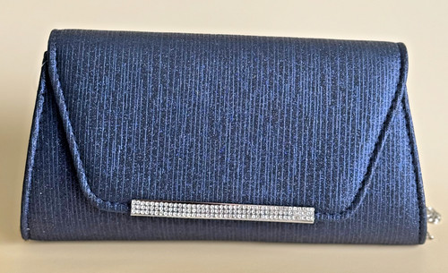 Sac pochette soirée bleu