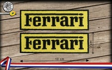 lot 2 Patch Écusson Ferrari à Coudre ou à thermocoller
