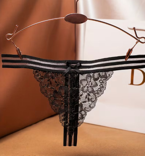 String noir taille basse - string,