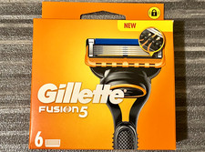 6 LAMES GILLETTE FUSION 5 NEUVES AUTHENTIQUES - LAMES DE RASOIR ORIGINAL #